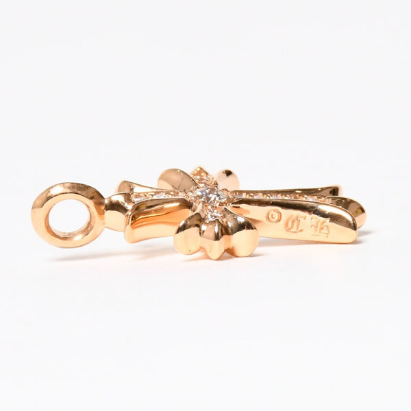 新品未使用 CHROME HEARTS クロムハーツ 22K CHRM TINY CH CRS 22K タイニー CHクロス チャーム 重量約10.74g パヴェダイヤ 中古 4a009013