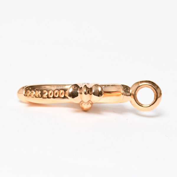 新品未使用 CHROME HEARTS クロムハーツ 22K CHRM TINY CH CRS 22K タイニー CHクロス チャーム 重量約10.74g パヴェダイヤ 中古 4a009013