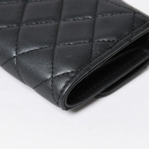 新品同様 CHANEL シャネル クラシック スモール フラップ ウォレット 三つ折り財布 AP0229 ココマーク ソーブラック 中古 4a009066