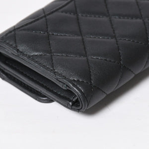 新品同様 CHANEL シャネル クラシック スモール フラップ ウォレット 三つ折り財布 AP0229 ココマーク ソーブラック 中古 4a009066