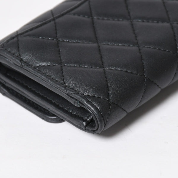 新品同様 CHANEL シャネル クラシック スモール フラップ ウォレット 三つ折り財布 AP0229 ココマーク ソーブラック 中古 4a009066