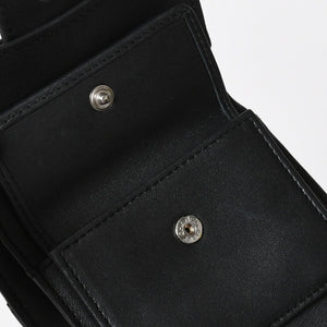 新品同様 CHANEL シャネル クラシック スモール フラップ ウォレット 三つ折り財布 AP0229 ココマーク ソーブラック 中古 4a009066