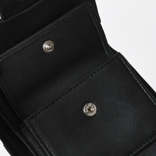 新品同様 CHANEL シャネル クラシック スモール フラップ ウォレット 三つ折り財布 AP0229 ココマーク ソーブラック 中古 4a009066
