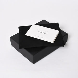 新品同様 CHANEL シャネル クラシック スモール フラップ ウォレット 三つ折り財布 AP0229 ココマーク ソーブラック 中古 4a009066