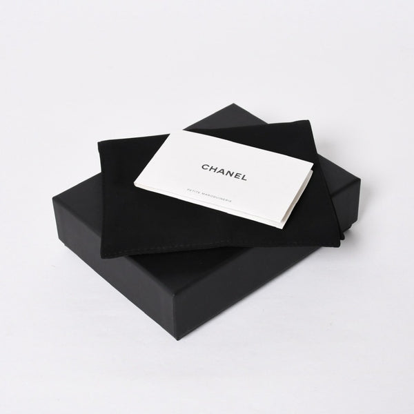 新品同様 CHANEL シャネル クラシック スモール フラップ ウォレット 三つ折り財布 AP0229 ココマーク ソーブラック 中古 4a009066