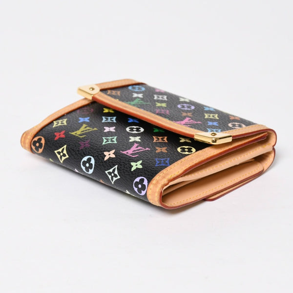 Very Good Condition LOUIS VUITTON Wallet Portomonebier Cult Credit M92983 Monogram Multicolor White Takashi Murakami Gold Hardware Used 4a009072