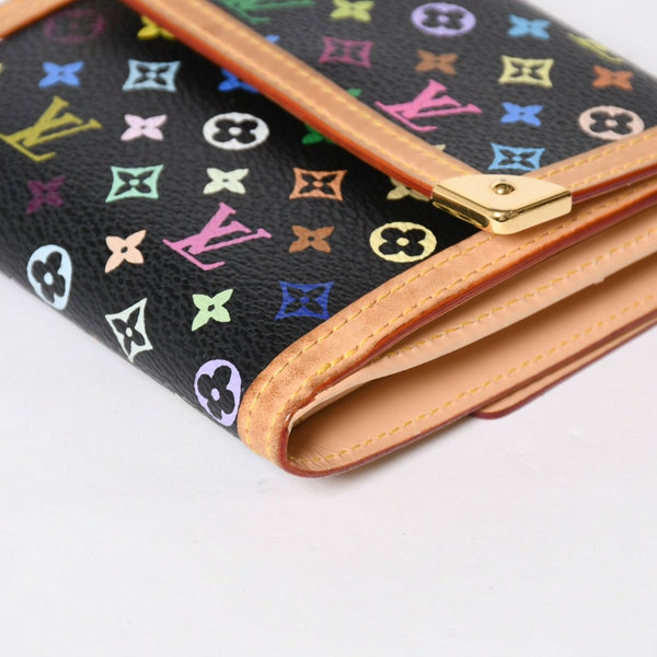 Very Good Condition LOUIS VUITTON Wallet Portomonebier Cult Credit M92983 Monogram Multicolor White Takashi Murakami Gold Hardware Used 4a009072