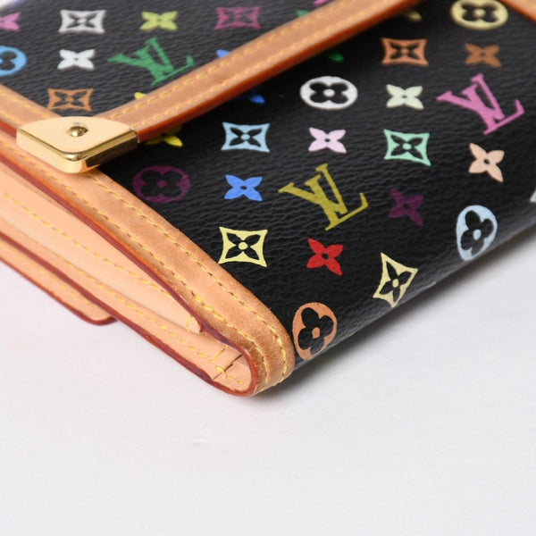 Very Good Condition LOUIS VUITTON Wallet Portomonebier Cult Credit M92983 Monogram Multicolor White Takashi Murakami Gold Hardware Used 4a009072