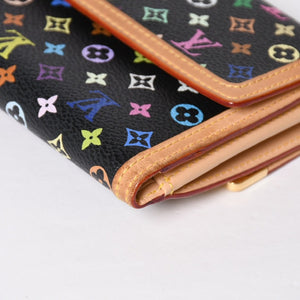 Very Good Condition LOUIS VUITTON Wallet Portomonebier Cult Credit M92983 Monogram Multicolor White Takashi Murakami Gold Hardware Used 4a009072