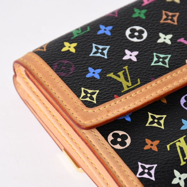 Very Good Condition LOUIS VUITTON Wallet Portomonebier Cult Credit M92983 Monogram Multicolor White Takashi Murakami Gold Hardware Used 4a009072