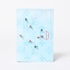 New and unused LOUIS VUITTON Couverture Passport Cover M2B213 Monogram Blue Hockey Used 4a009007