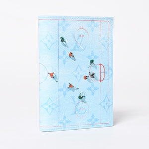 New and unused LOUIS VUITTON Couverture Passport Cover M2B213 Monogram Blue Hockey Used 4a009007