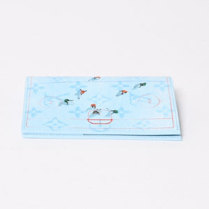 New and unused LOUIS VUITTON Couverture Passport Cover M2B213 Monogram Blue Hockey Used 4a009007