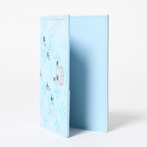 New and unused LOUIS VUITTON Couverture Passport Cover M2B213 Monogram Blue Hockey Used 4a009007