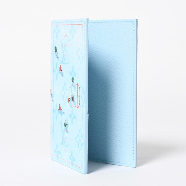 New and unused LOUIS VUITTON Couverture Passport Cover M2B213 Monogram Blue Hockey Used 4a009007