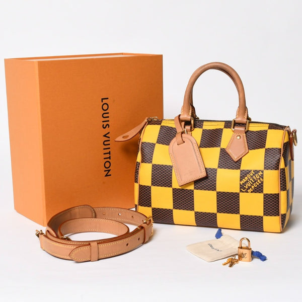 Very Good Condition LOUIS VUITTON Speedy Bandouliere 25 2WAY Bag N40584 Damier Pop Pharrell Williams Used 4a009081