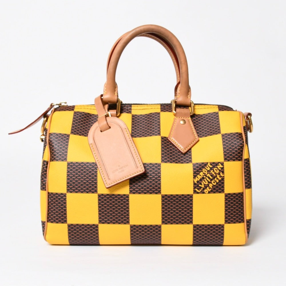 極美品 LOUIS VUITTON ルイヴィトン スピーディ バンドリエール 25 2WAYバッグ N40584 ダミエ ポップ ファレル ウィリアムス 中古 4a009081