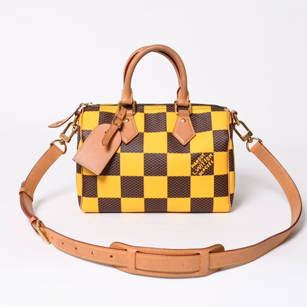 Very Good Condition LOUIS VUITTON Speedy Bandouliere 25 2WAY Bag N40584 Damier Pop Pharrell Williams Used 4a009081