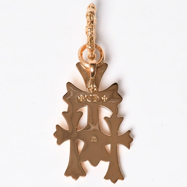 新品未使用 CHROME HEARTS クロムハーツ 22K 3CH LARGE CROSS 22K 3CH トリプルクロスラージ ペンダントトップ 重量約239.22g 22KYG 中古 4a009096
