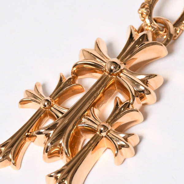 新品未使用 CHROME HEARTS クロムハーツ 22K 3CH LARGE CROSS 22K 3CH トリプルクロスラージ ペンダントトップ 重量約239.22g 22KYG 中古 4a009096