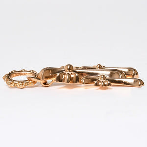 新品未使用 CHROME HEARTS クロムハーツ 22K 3CH LARGE CROSS 22K 3CH トリプルクロスラージ ペンダントトップ 重量約239.22g 22KYG 中古 4a009096