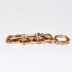 新品未使用 CHROME HEARTS クロムハーツ 22K 3CH LARGE CROSS 22K 3CH トリプルクロスラージ ペンダントトップ 重量約239.22g 22KYG 中古 4a009096