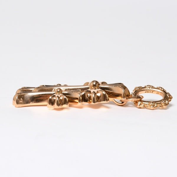 新品未使用 CHROME HEARTS クロムハーツ 22K 3CH LARGE CROSS 22K 3CH トリプルクロスラージ ペンダントトップ 重量約239.22g 22KYG 中古 4a009096