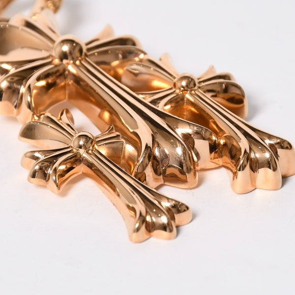 新品未使用 CHROME HEARTS クロムハーツ 22K 3CH LARGE CROSS 22K 3CH トリプルクロスラージ ペンダントトップ 重量約239.22g 22KYG 中古 4a009096