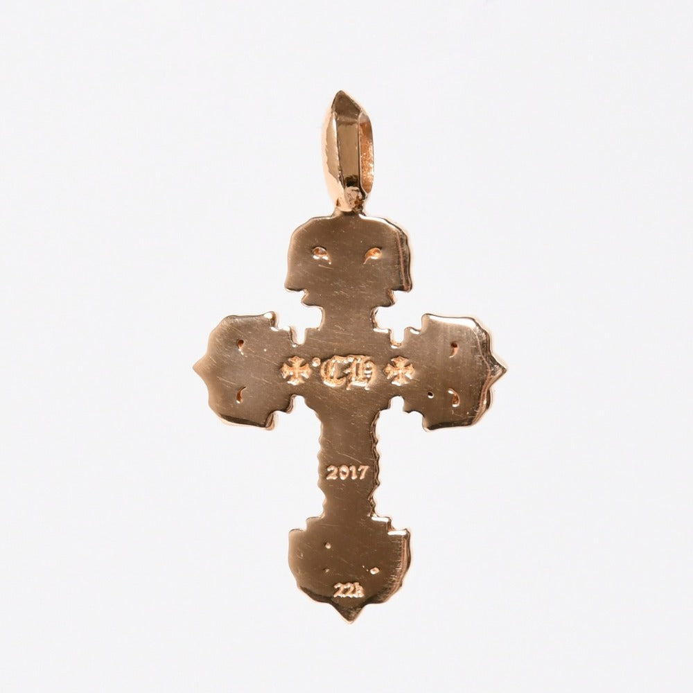 新品未使用 CHROME HEARTS クロムハーツ 22K CHARM FILIGREE CROSS TINY フィリグリークロス タイニー チャーム 重量約8.38g 中古 4a009100