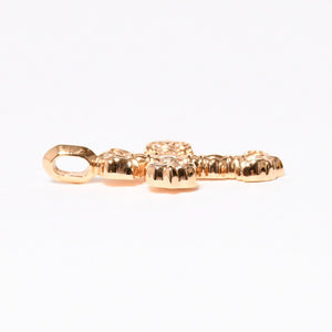 新品未使用 CHROME HEARTS クロムハーツ 22K CHARM FILIGREE CROSS TINY フィリグリークロス タイニー チャーム 重量約8.38g 中古 4a009100