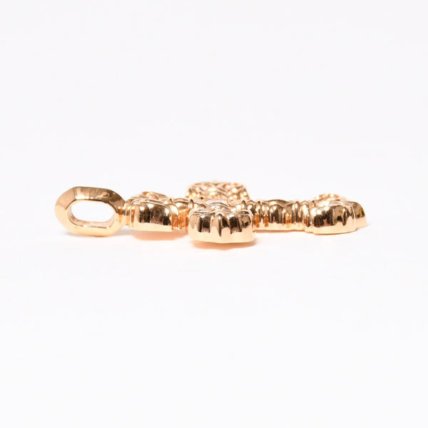 新品未使用 CHROME HEARTS クロムハーツ 22K CHARM FILIGREE CROSS TINY フィリグリークロス タイニー チャーム 重量約8.38g 中古 4a009100