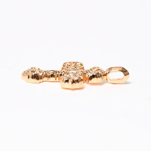 新品未使用 CHROME HEARTS クロムハーツ 22K CHARM FILIGREE CROSS TINY フィリグリークロス タイニー チャーム 重量約8.38g 中古 4a009100