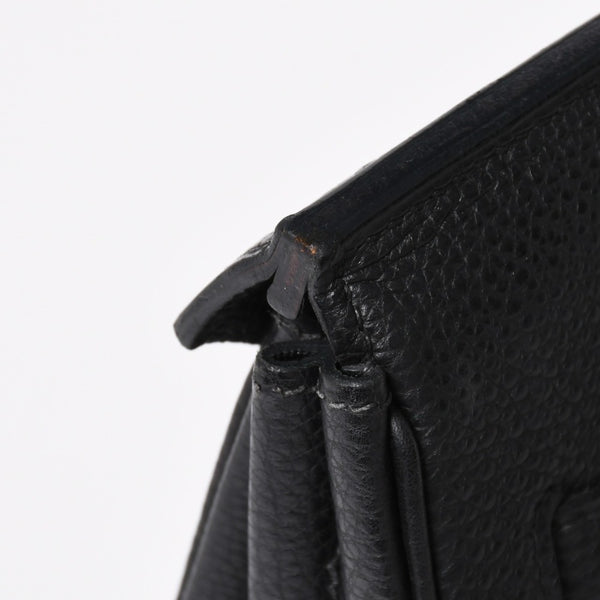 極美品 HERMES エルメス BIRKIN バーキン35 ブラック シルバー金具 トゴハンドバッグ □F刻印 中古 4a009121