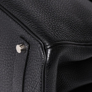 極美品 HERMES エルメス BIRKIN バーキン35 ブラック シルバー金具 トゴハンドバッグ □F刻印 中古 4a009121
