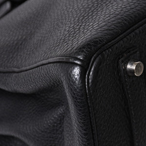 極美品 HERMES エルメス BIRKIN バーキン35 ブラック シルバー金具 トゴハンドバッグ □F刻印 中古 4a009121
