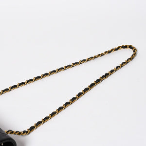 CHANEL シャネル マトラッセ25 Wフラップ Wチェーンショルダーバッグ 3番台 ラムスキン ココマーク ブラック ゴールド金具 美品 中古 4a009109