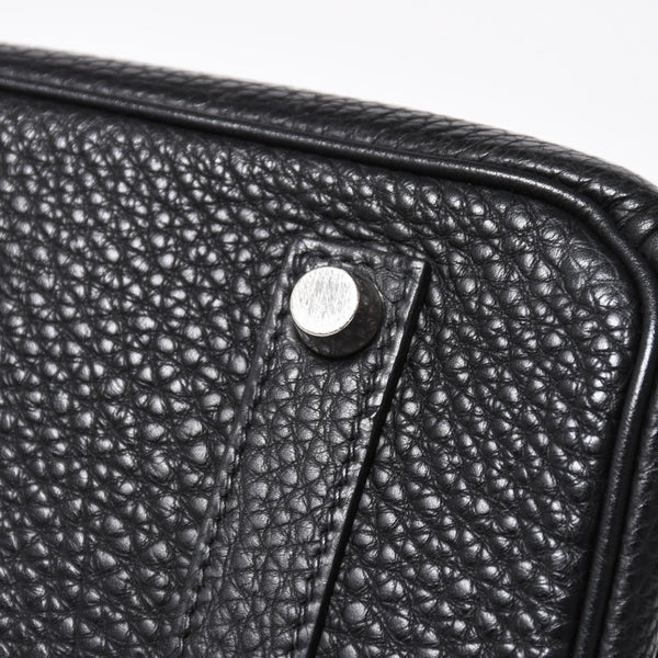 極美品 HERMES エルメス BIRKIN バーキン35 ブラック シルバー金具 トゴハンドバッグ □F刻印 中古 4a009121