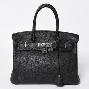 極美品 HERMES エルメス BIRKIN 30 バーキン30 ハンドバッグ ブラック トゴ SV金具 ◻︎O刻印 中古 4a009106