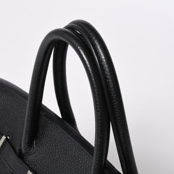 極美品 HERMES エルメス BIRKIN 30 バーキン30 ハンドバッグ ブラック トゴ SV金具 ◻︎O刻印 中古 4a009106