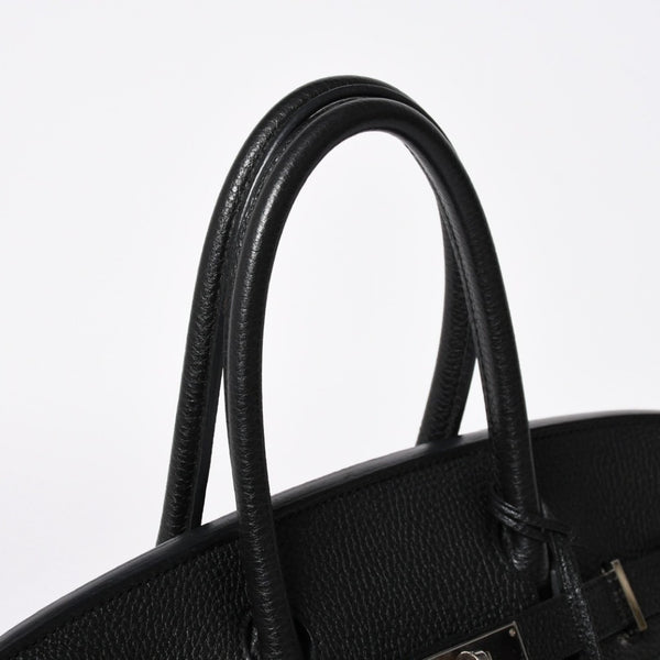 極美品 HERMES エルメス BIRKIN 30 バーキン30 ハンドバッグ ブラック トゴ SV金具 ◻︎O刻印 中古 4a009106
