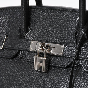 極美品 HERMES エルメス BIRKIN 30 バーキン30 ハンドバッグ ブラック トゴ SV金具 ◻︎O刻印 中古 4a009106