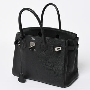 極美品 HERMES エルメス BIRKIN 30 バーキン30 ハンドバッグ ブラック トゴ SV金具 ◻︎O刻印 中古 4a009106