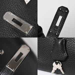 極美品 HERMES エルメス BIRKIN 30 バーキン30 ハンドバッグ ブラック トゴ SV金具 ◻︎O刻印 中古 4a009106