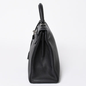 極美品 HERMES エルメス ケリー32 内縫 ブラック Z刻印 シルバー金具 ハンドバッグ 2WAY 中古 4a009104