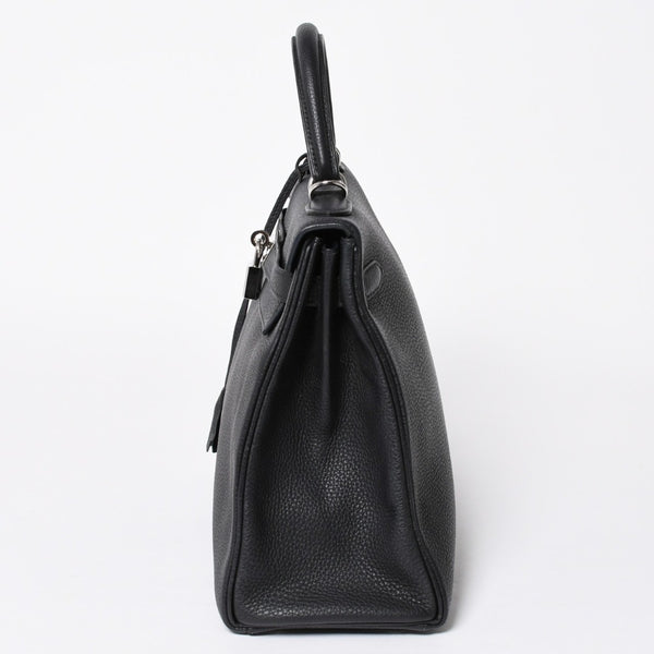 極美品 HERMES エルメス ケリー32 内縫 ブラック Z刻印 シルバー金具 ハンドバッグ 2WAY 中古 4a009104
