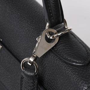 極美品 HERMES エルメス ケリー32 内縫 ブラック Z刻印 シルバー金具 ハンドバッグ 2WAY 中古 4a009104