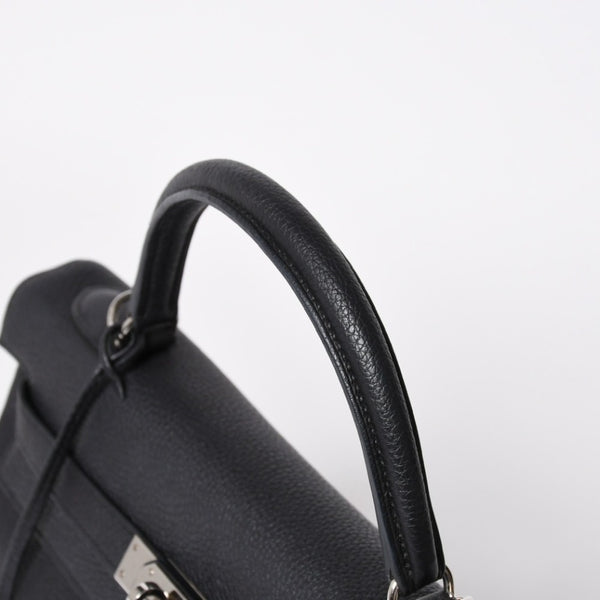 極美品 HERMES エルメス ケリー32 内縫 ブラック Z刻印 シルバー金具 ハンドバッグ 2WAY 中古 4a009104