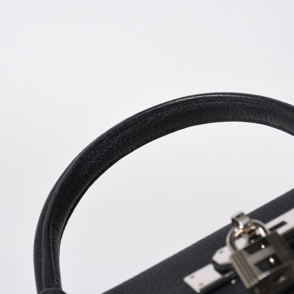 極美品 HERMES エルメス ケリー32 内縫 ブラック Z刻印 シルバー金具 ハンドバッグ 2WAY 中古 4a009104
