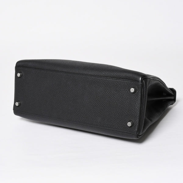 極美品 HERMES エルメス ケリー32 内縫 ブラック Z刻印 シルバー金具 ハンドバッグ 2WAY 中古 4a009104