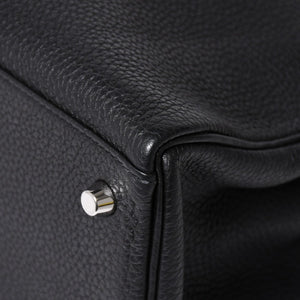極美品 HERMES エルメス ケリー32 内縫 ブラック Z刻印 シルバー金具 ハンドバッグ 2WAY 中古 4a009104